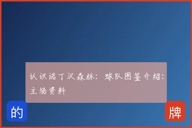 认识诺丁汉森林:球队图鉴介绍:主场资料